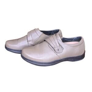 Apex Shoes Tan Brown Leather Single Strap Orthopedic Comfort Size 8.5M